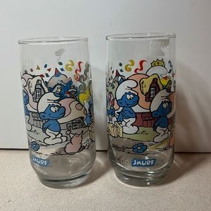 Smurf drinking glasses